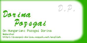 dorina pozsgai business card